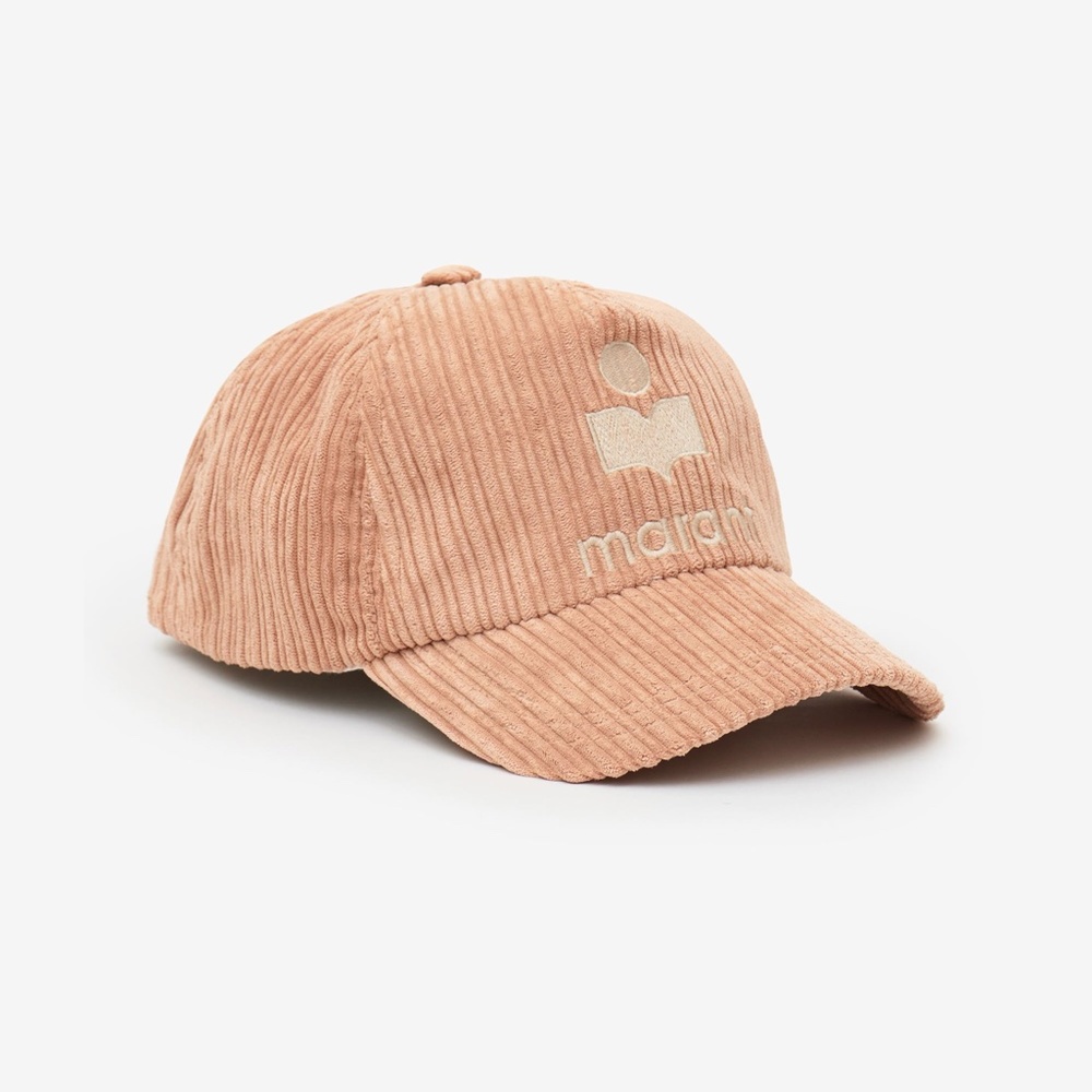 Isabel Marant Tyron Logo Corduroy Baseball Cap Chestnut Brand New